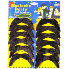 12Pcs Black Short Plush Fake Moustache Self-adhesive Beard Fancy Dress Christmas comprar usado  Enviando para Brazil