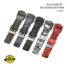 Pulseira de relógio de borracha G-SHOCK CAMO 16mm compatível com pulseira de camuflagem GA-100 G-8900 GW-8900 comprar usado  Enviando para Brazil