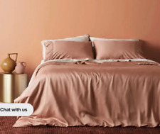 Capa de Edredom ETTITUDE 100% Bambu Lyocell SEDA KING CAL KING AMÊNDOA COBRE, usado comprar usado  Enviando para Brazil