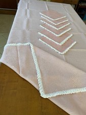 Tovaglia lino rosa usato  Gallarate