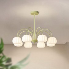 Luminária pendente LED 8 cabeças verde moderna sala de estar iluminação variável 3 cores, usado comprar usado  Enviando para Brazil