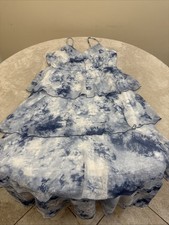 Womans blue ruffle for sale  Charlotte