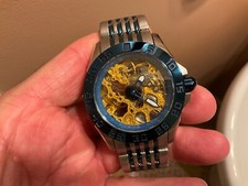 INVICTA ESQUELETO MANUAL MODELO 5116 DECORADO OURO 18K CORDA MECÂNICA AZUL IP comprar usado  Enviando para Brazil