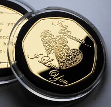 'Just Because I Love You' ouro 24 quilates comemorativo em cápsula. Dia dos Namorados comprar usado  Enviando para Brazil
