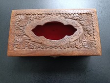 Floral handcarved wooden for sale  LONDON