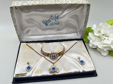 Joias originais folheadas a 24K Starlight deslumbrante conjunto de strass azul leitura comprar usado  Enviando para Brazil