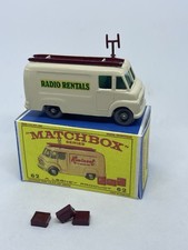 Vintage Lesney Matchbox 62 Serviço de TV Personalizado Aluguel de Rádio Rodas Cinza Caixa de Reprodução. comprar usado  Enviando para Brazil