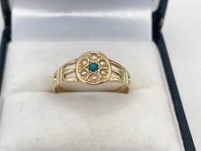 9ct gold turquoise for sale  LONDON