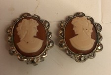 Cameo earrings clip for sale  MAIDENHEAD