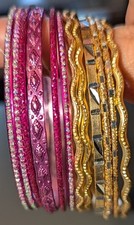 Armreifen gold lila gebraucht kaufen  Lünen