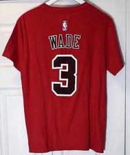 Camisa Adidas masculina média NBA basquete vermelha branca Dwayne Wade #3 Chicago Bulls, usado comprar usado  Enviando para Brazil