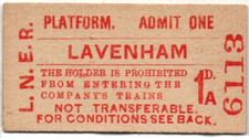 Railway platform ticket for sale  TONBRIDGE