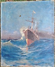 Huile tableau mer d'occasion  Limoges-