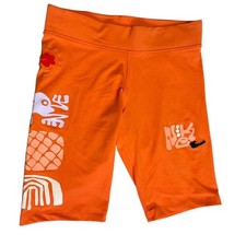 Bermuda de bicicleta Nike Gel Sportswear Essential Spring Break laranja gráfica nova sem etiquetas, MED comprar usado  Enviando para Brazil