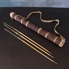 Juego de tiro con arco tribal flecha carcaj cuero madera africana vintage segunda mano  Embacar hacia Mexico
