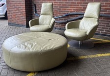 Natuzzi leather swivel for sale  BRACKNELL