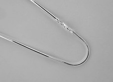 Usado, Corrente italiana cobra líquida prata esterlina D/C 2 mm 8 lados 16,18,20,22,24 polegadas comprar usado  Enviando para Brazil