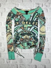 Blusa Top Vintage 00’s Diesel Over Print Art Asteca Manga Longa Tamanho Feminino Y2k comprar usado  Enviando para Brazil