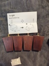 Juego de 4 patas cuadradas de nogal para muebles de madera de repuesto segunda mano  Embacar hacia Mexico
