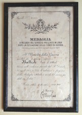 Attestato per medaglia usato  Vaiano Cremasco