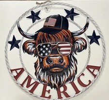 Patriotic highland cow for sale  Charleston