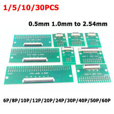 Placa adaptadora de cabo flexível plano FPC/FFC 0,5mm 1,0mm para conectores DIP 2,54mm comprar usado  Enviando para Brazil