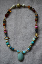 Bunte halbedelstein kette gebraucht kaufen  Ennigerloh