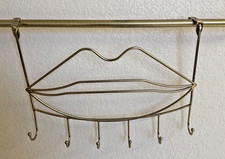 Organizador de cabide vintage de metal sobre a porta se assemelha a lábios 6 ganchos 17" comprar usado  Enviando para Brazil