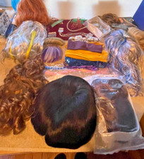 Lote de accesorios para pelucas y cabello - Varias pelucas, postizos, extensiones y diademas segunda mano  Embacar hacia Mexico
