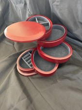 Caixa de armazenamento organizadora giratória madeira cereja vintage EUA 1970 MOD MCM comprar usado  Enviando para Brazil