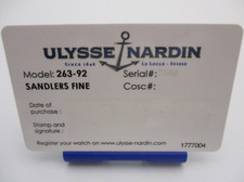 RARO Ulysse Nardin Maxi Relógio de Mergulhador Marinho Ref 263-92 Cartão de Certificado de Garantia comprar usado  Enviando para Brazil