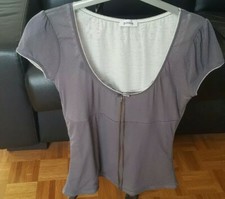 Top gris dentelles d'occasion  Courbevoie