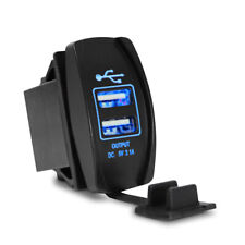 Adaptador de energia carregador soquete carro porta USB dupla tomada LED azul para celular comprar usado  Enviando para Brazil