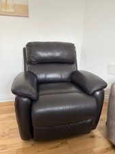 Dfs brown leather for sale  ENFIELD