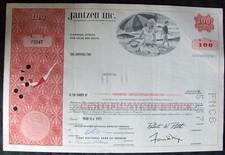 Stock certificate jantzen d'occasion  Expédié en Belgium