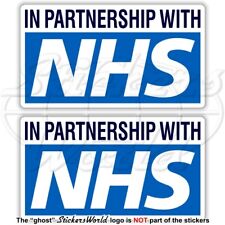 Adesivos de vinil NHS PARTNER 115mm suporte chave trabalhadores x2 decalques comprar usado  Enviando para Brazil