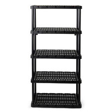 Unidad de almacenamiento de alta resistencia Gracious Living 5 estantes Knect-A-Shelf, negra (caja abierta) segunda mano  Embacar hacia Mexico