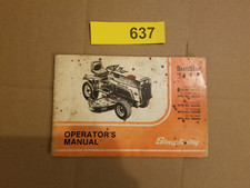 Operators manual simplicity for sale  Rockford