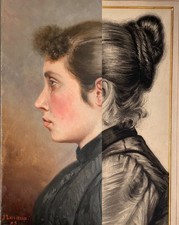 Huile dessin portrait d'occasion  Paris IX