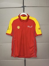 CAMISA POLO SHELL HELIX V-POWER FERRARI HOMBRE TALLA M ROJO RASING FORMULA 1 Y2K segunda mano  Embacar hacia Mexico