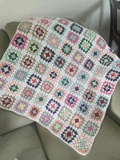 Handmade crocheted afghan for sale  BURNLEY
