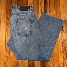 Adesivos e bordados vintage G-Unit jeans de bolso doente Y2K 50 centavos tamanho 36x34 comprar usado  Enviando para Brazil