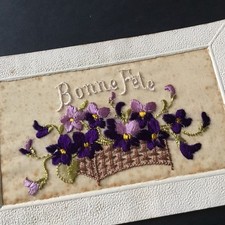 Carte postale brodée d'occasion  Nantes-