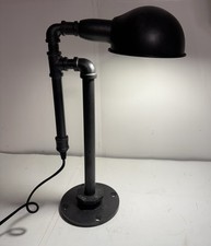 Lâmpada de encanamento industrial tubo de luz preto steampunk metal art déco luminária 17"" comprar usado  Enviando para Brazil