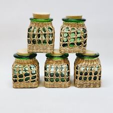 Green glass jars d'occasion  Expédié en Belgium