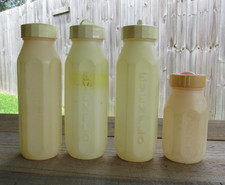 Usado, Lote de 4 mamadeiras de plástico vintage Evenflo com tampas comprar usado  Enviando para Brazil