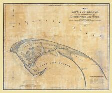 Carta Náutica de Cape Cod Harbor Provincetown Village 1841 comprar usado  Enviando para Brazil