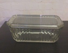 Anchor Hocking retangular vidro com nervuras geladeira prato 1932 design vintage  comprar usado  Enviando para Brazil