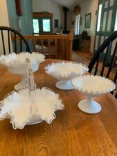 glass serving dishes white for sale  Warrenville