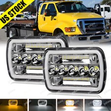 Par DOT 130W 5x7" 7x6" faróis de LED com ajuste DRL para Ford F-650 F-750 2000-2015, usado comprar usado  Enviando para Brazil